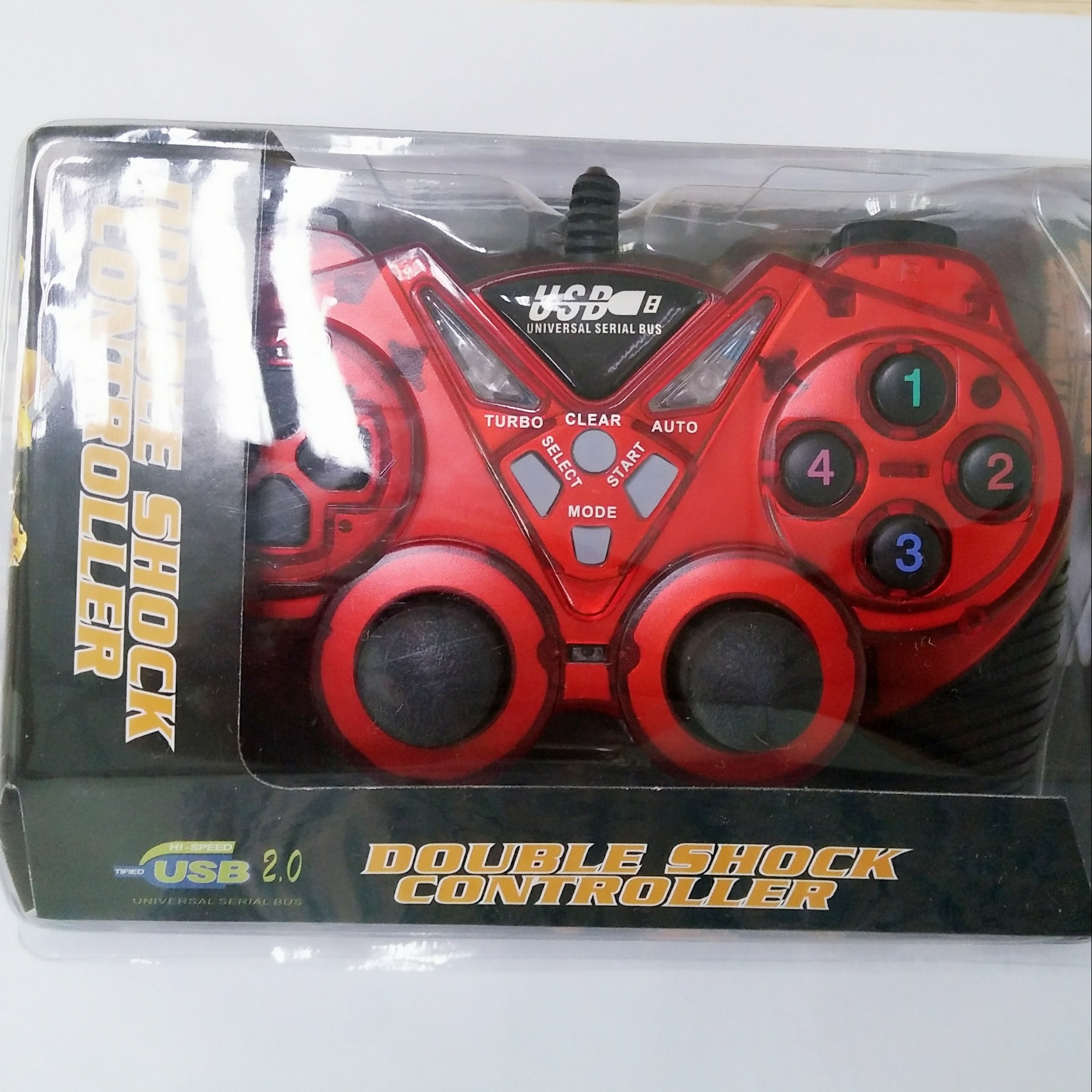 USB Transparent Color Gamepad Vibration Handle PC Computer Handle 3D Rocker Game Machine Accessories