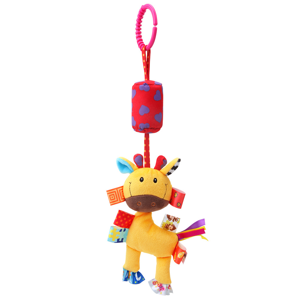 Dolery Baby Wind Chimes Animal Stroller Pendant Baby Crib Hanging Wind Chimes Ringing Infant Plush Toys