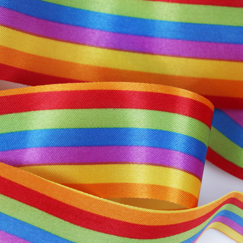 艺术体操彩带批发4米 七彩竖条纹飘带 儿童表演彩带玩具