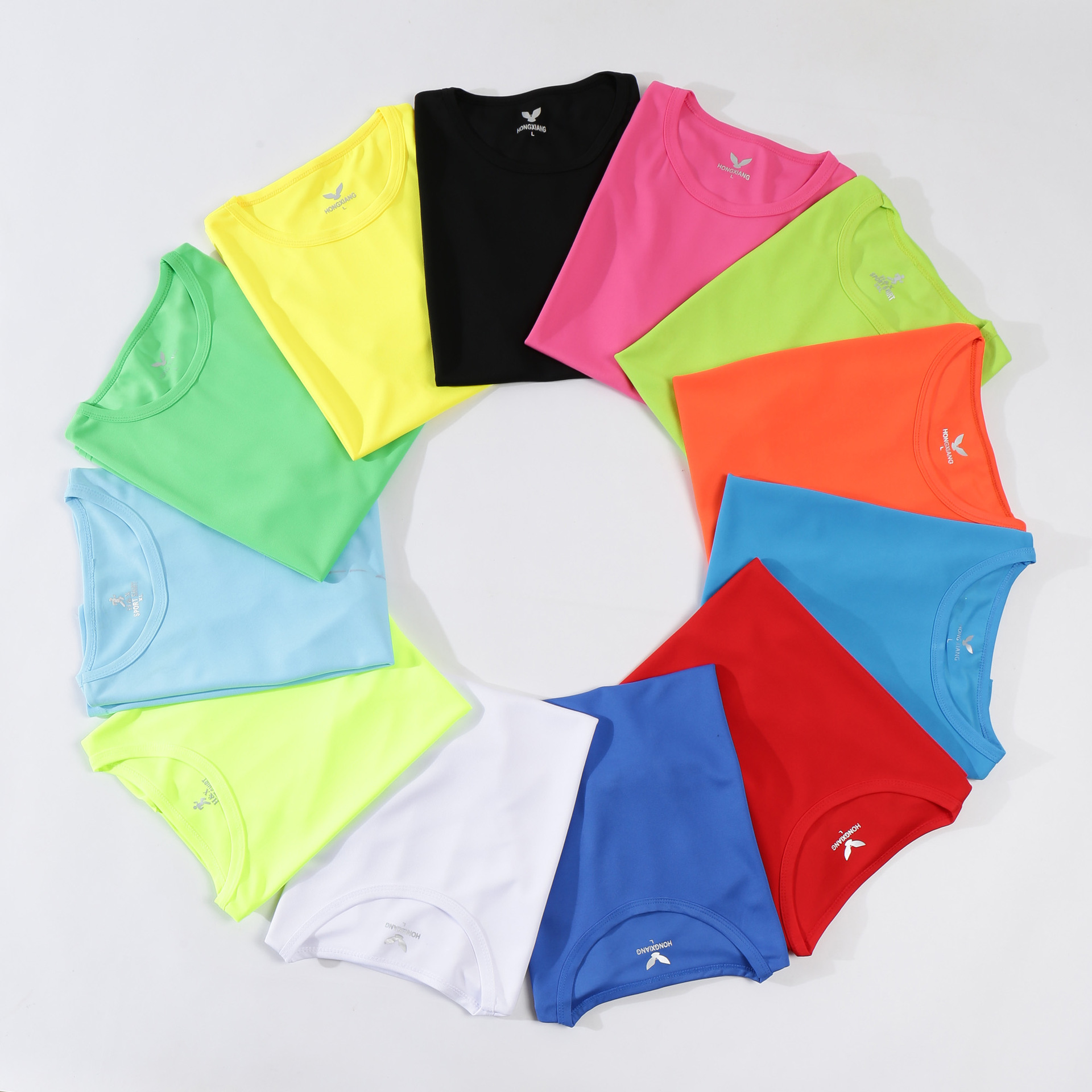 速干衣 运动网眼速干t恤定做 圆领短袖广告户外跑步衫定制印logo