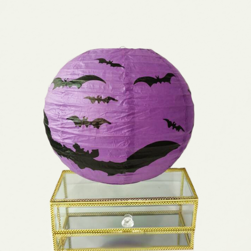 Halloween Decorative Paper Lantern Folding Pumpkin Lantern Ghost Festival Atmosphere Layout Props Spider Lantern Pendant