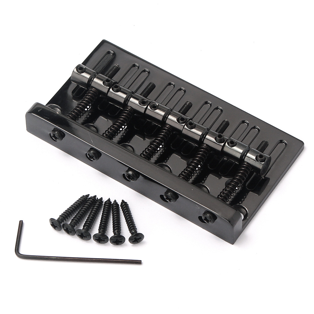 乐器配件 吉他用 五弦贝司琴桥 ib电贝斯拉板板 固定琴桥 黑色