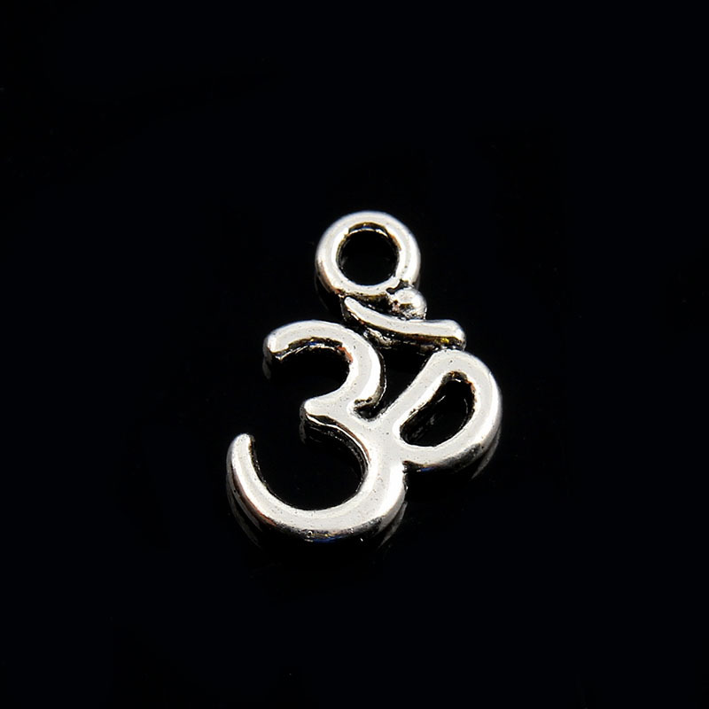 跨境专供 印度梵文om瑜伽饰品吊坠 手工加工配件3d挂件外贸爆款