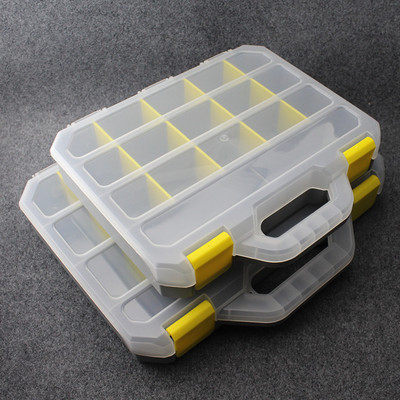 原件螺丝收纳盒 塑料盒手提式零件盒分隔式电子元件盒