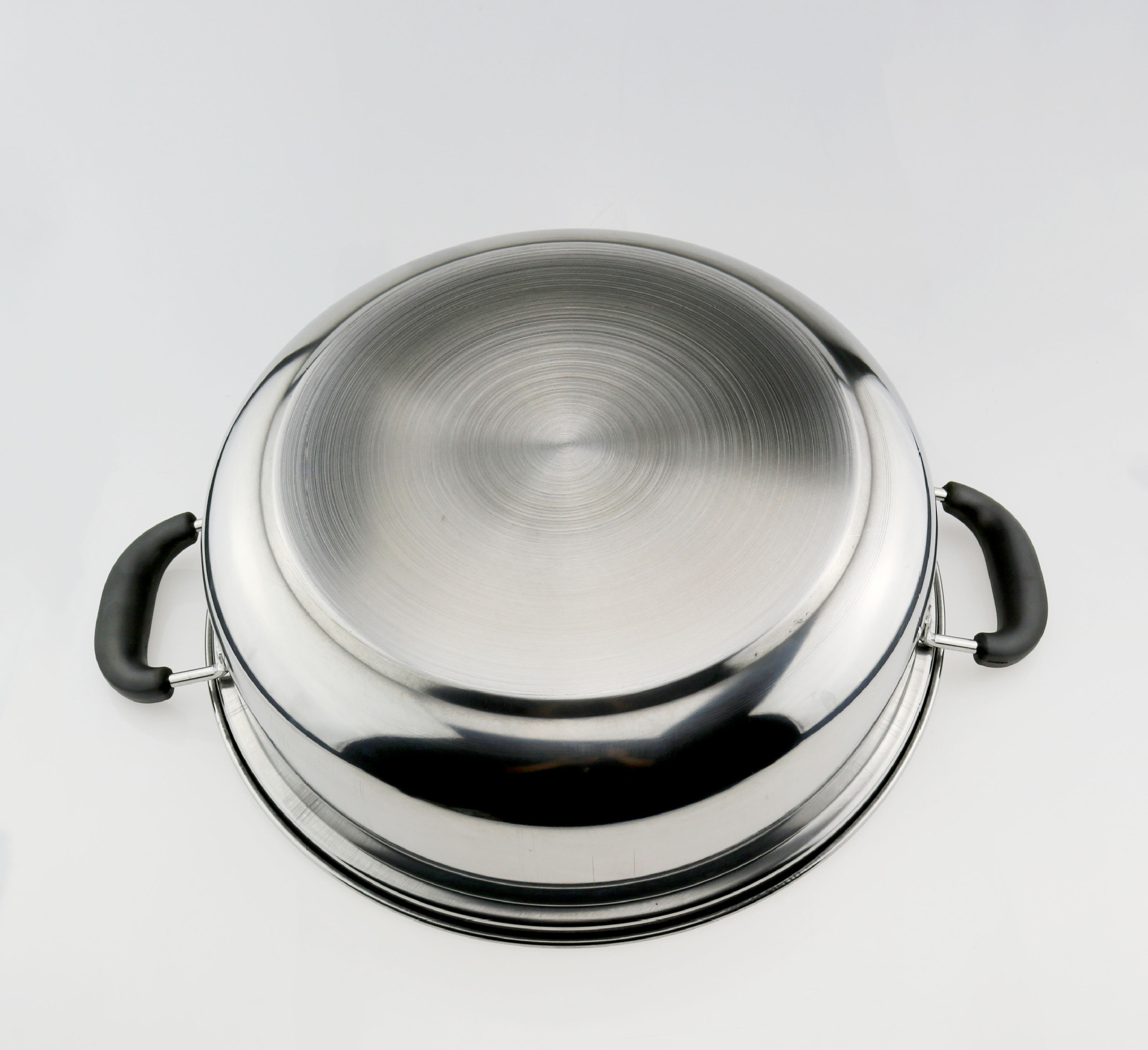 宝达 不锈钢火锅 带磁特厚足尺假复底火锅 厨房多用锅 28-34cm