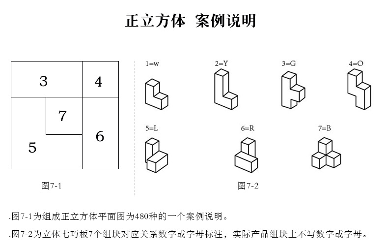 孔明鲁班锁索玛积木方块立方体之谜魔方七巧板俄罗斯拼图儿童教具