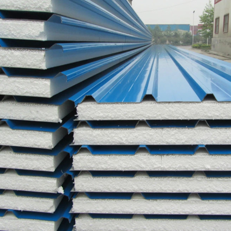 现货供应彩钢eps夹层保温复合板保温建筑材料pu聚氨酯泡沫板