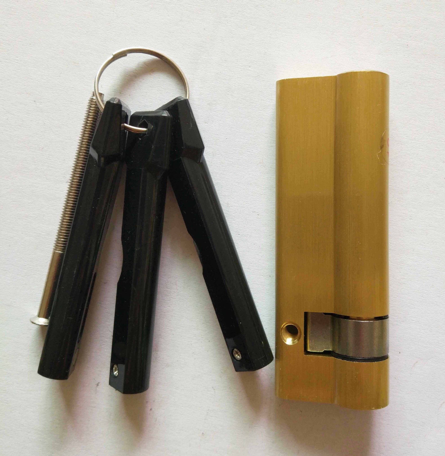 定制铜叶片智能锁锁芯八轨道c级指纹锁芯自动门锁芯伸缩锁芯