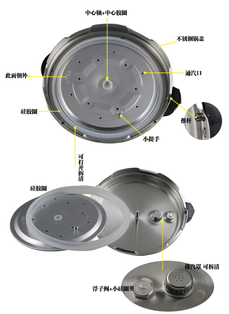 半球电压力锅密封圈胶圈4l/5l/6l8升通用配件电高压锅原装密封圈