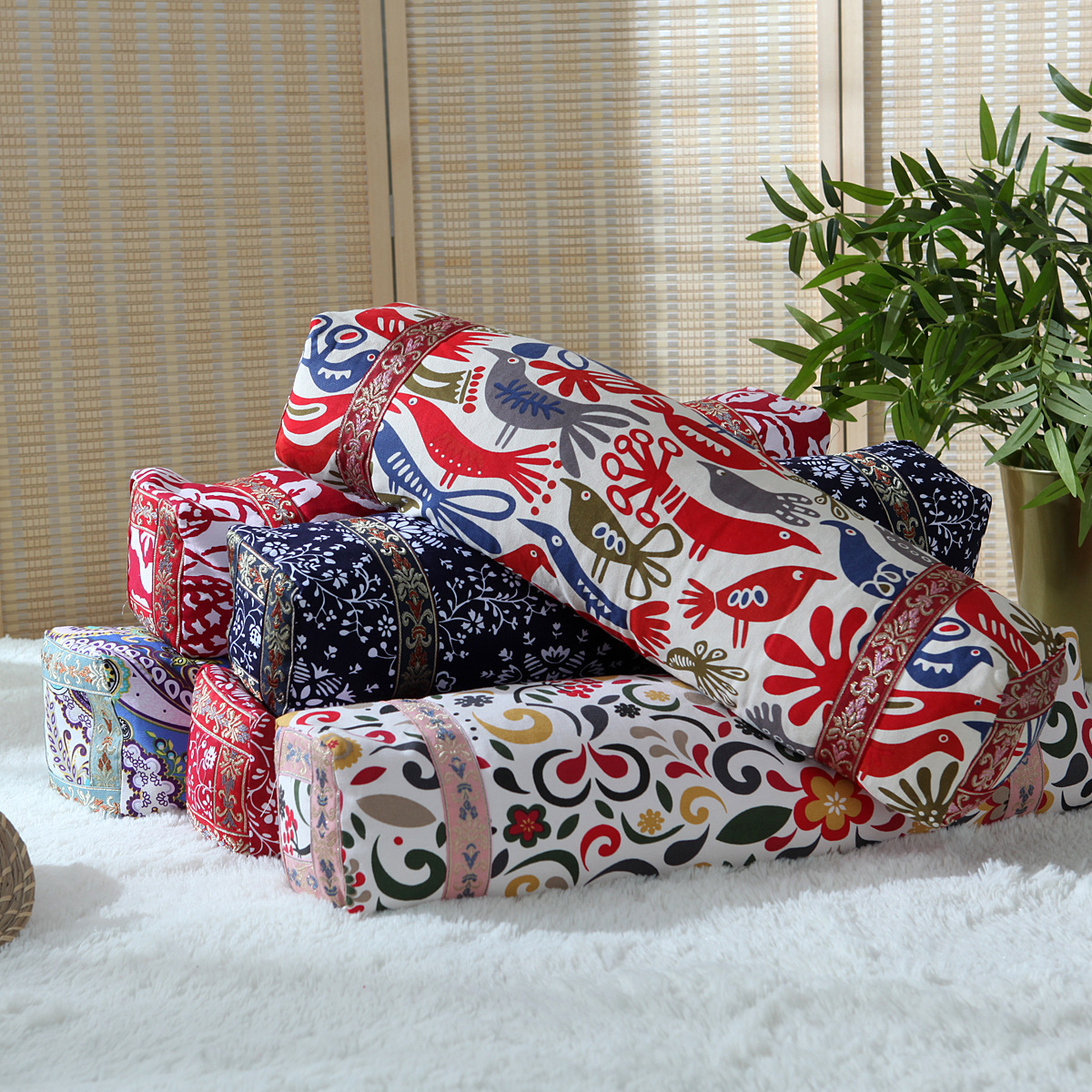 古代老式宫廷枕中国风枕芯全棉帆布枕头仿古长方形枕纯荞麦枕