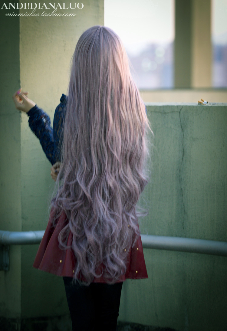 中分长刘海长卷发假发长空气卷假发批发现货代理100厘米现货