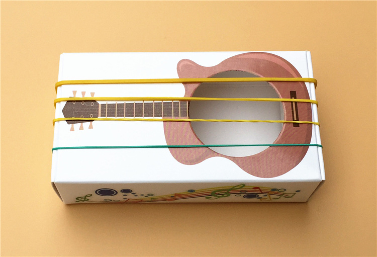 自制橡皮筋吉他 幼儿园儿童diy益智科学探索小实验科教具玩具教材