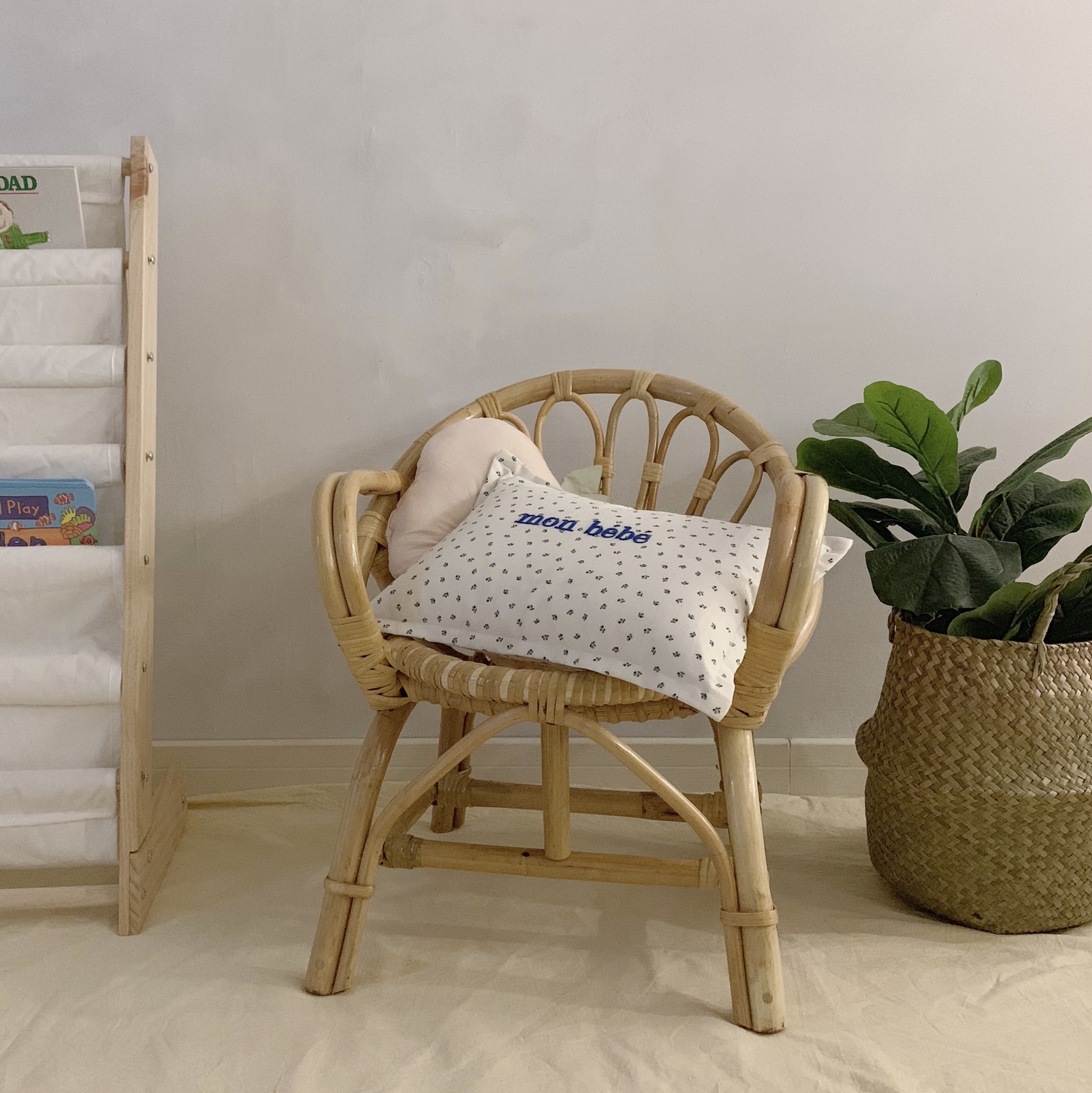 minihapi经典儿摄影儿童藤椅进口印尼藤编椅北欧风格藤编椅子