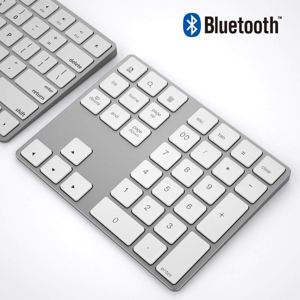 Aluminum Alloy Numeric Keyboard 34 Keys Charging Bluetooth Numeric Keyboard Thin Wireless Numeric Keyboard Factory Wholesale