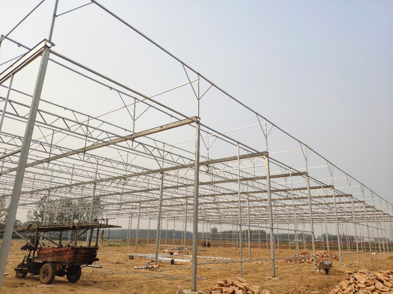 无锡温室大棚厂芜湖连栋大棚蔬菜钢架温室大棚热镀锌连体大棚骨架