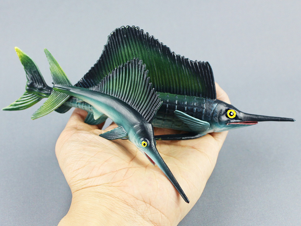 跨境货源仿真海洋生物旗鱼海洋动物模型塑料海底动物儿童玩具认知