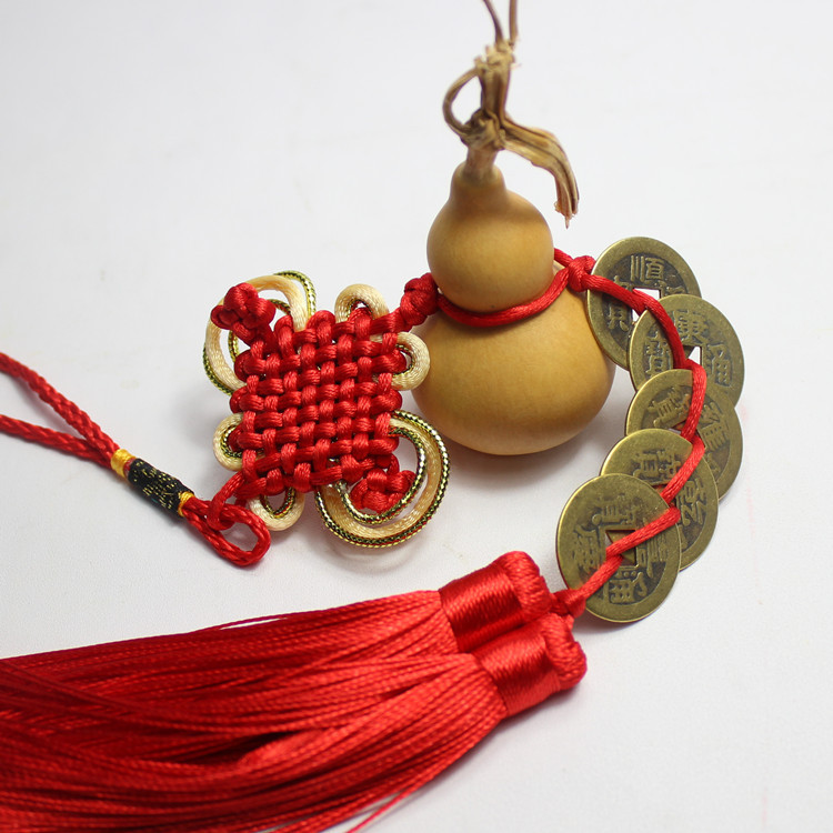 天然葫芦五帝钱挂件手捻葫芦挂件六帝钱十帝钱铜钱挂件