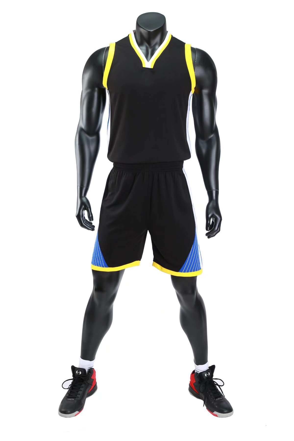 勇士队篮球服套装男光板定制速干透气比赛训练服背心大学生蓝球衣