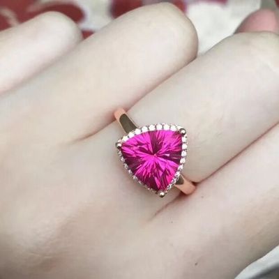 粉刚玉戒指出货