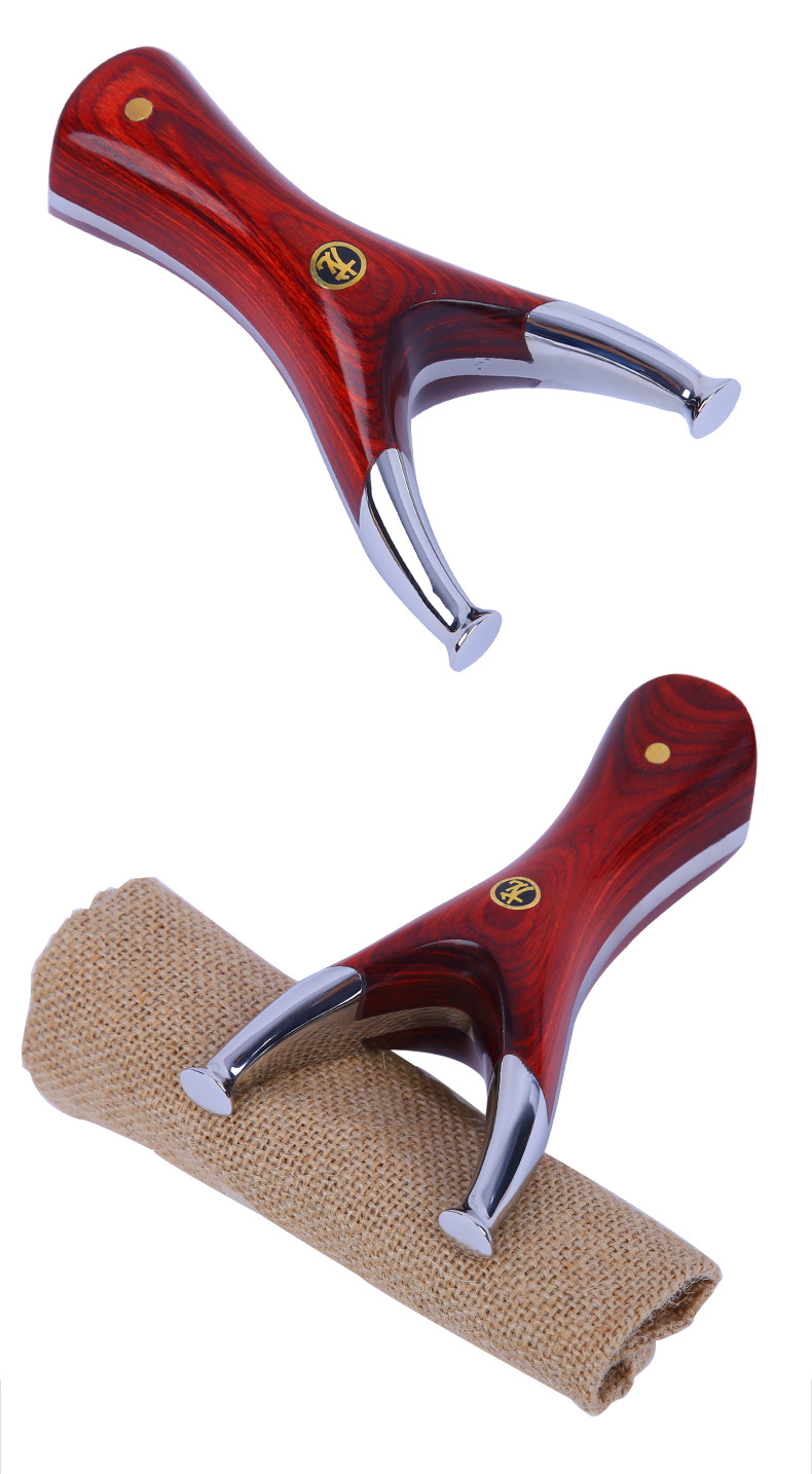 2018年爆款飞虎龙鳞扁皮贴片弹弓钛钢440c超硬材质厂家户外批发