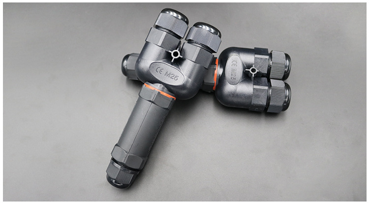 防水连接器_y型防水连接器户外防水接头三芯电缆塑料ip68三通接线器 -