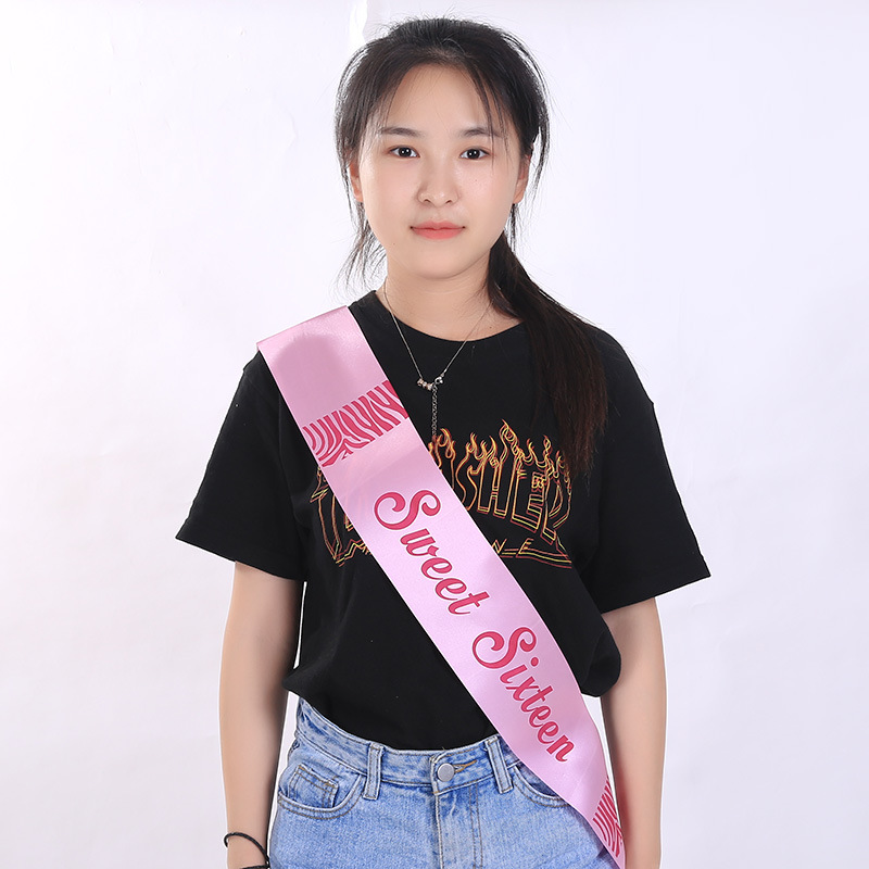 节日派对饰品 出口欧美优质高档新娘系列肩带绶带礼仪带 定制批发