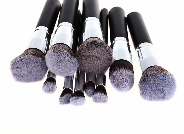 专业套刷 10支5大5小kabuki铝管 多功能散粉粉底化妆刷套刷