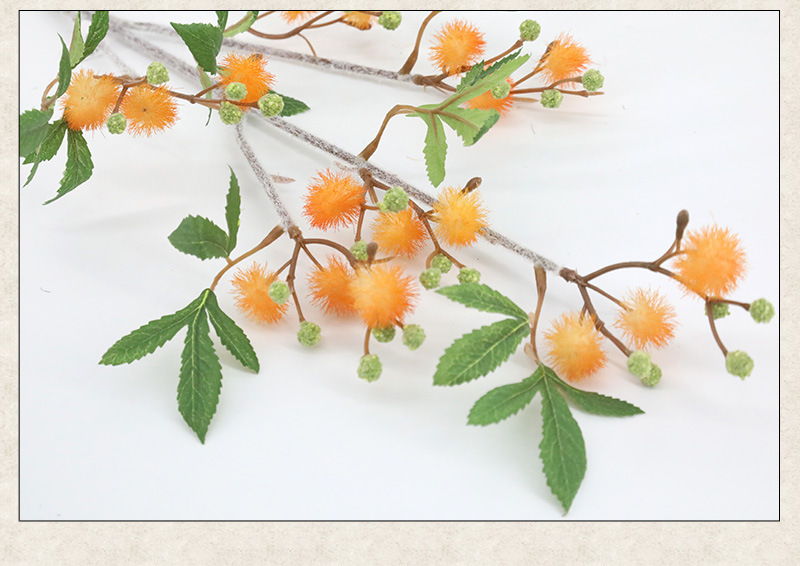 高档仿真毛毛果 人造假绢花装饰花束室内客厅卧室喜宴电视背景墙