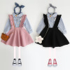 Manufactor 2019 Children's clothing Solid girl Autumn knitting Wood ear Versatile straps Sweater dress On behalf of b66 Manufactor 2019 Children's clothing Solid girl Autumn knitting Wood ear Versatile straps Sweater dress On behalf of b66