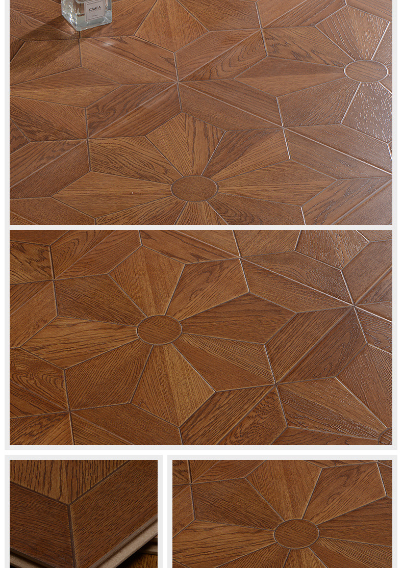 强化复合木地板拼花艺术地板复古浮雕12mm家用防水耐磨厂家直销