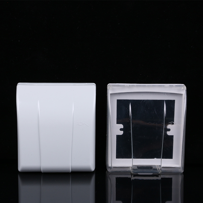 现货批发新05款防水盒 白色透明厨房浴室开关罩 卫生间家装防水盒