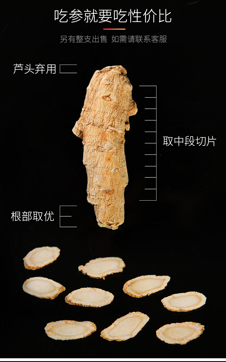 包邮买一送一50g罐装西洋参滋补品养生晒干人参切片可做人参礼盒