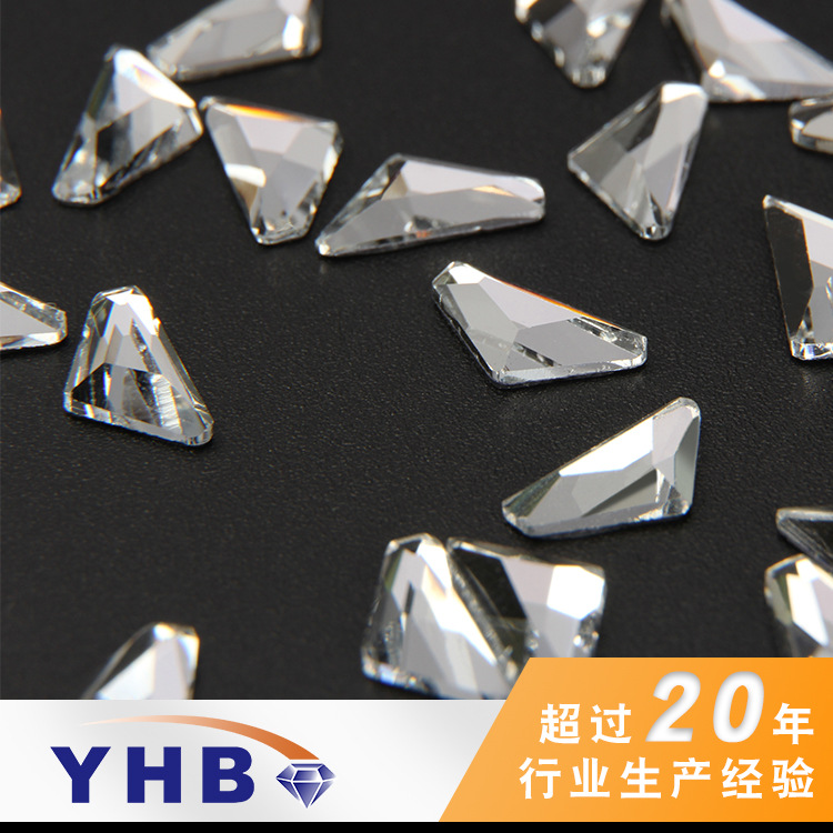 Factory Supply Special-Shaped Insole Diamond Different Triangle Flat Imitation Czech Fancy Shape Diamonds 5 * 10mm Middle East Special-Shaped Hot Drilling