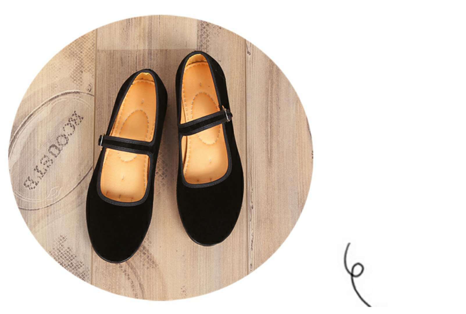 平底黑一代厂家直销老北京布鞋黑平绒一代舞蹈鞋工作鞋聚氨酯女鞋