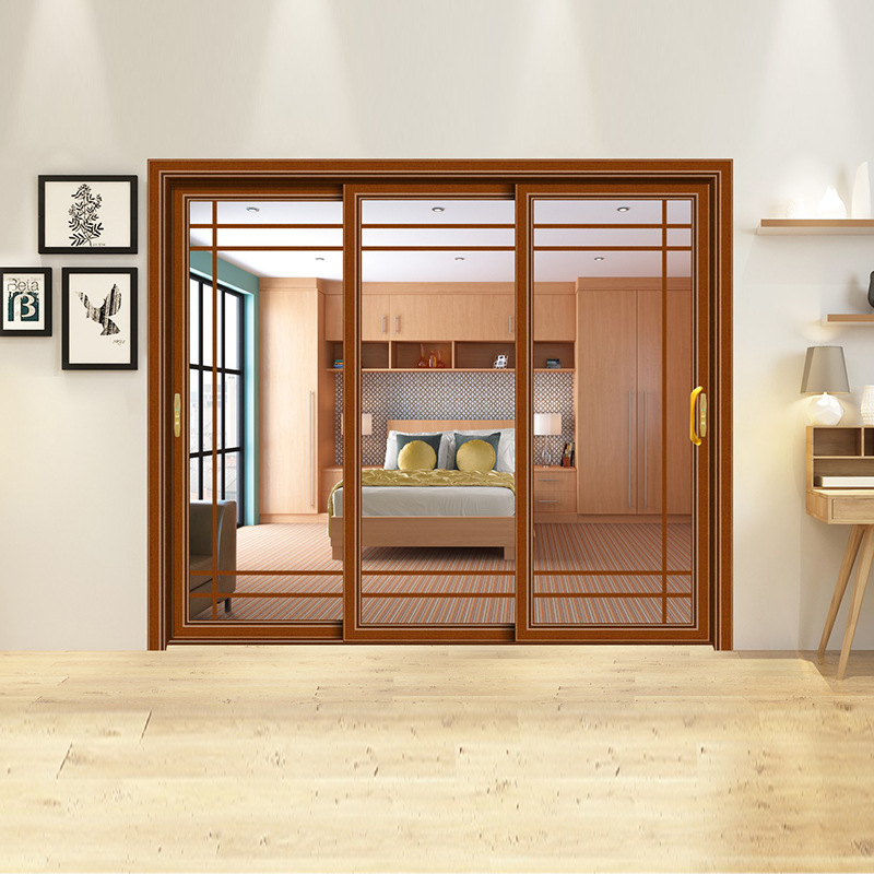 阳台两轨四扇推拉门 餐厅移门客厅铝合金门 厨房卫生间隔断门供应