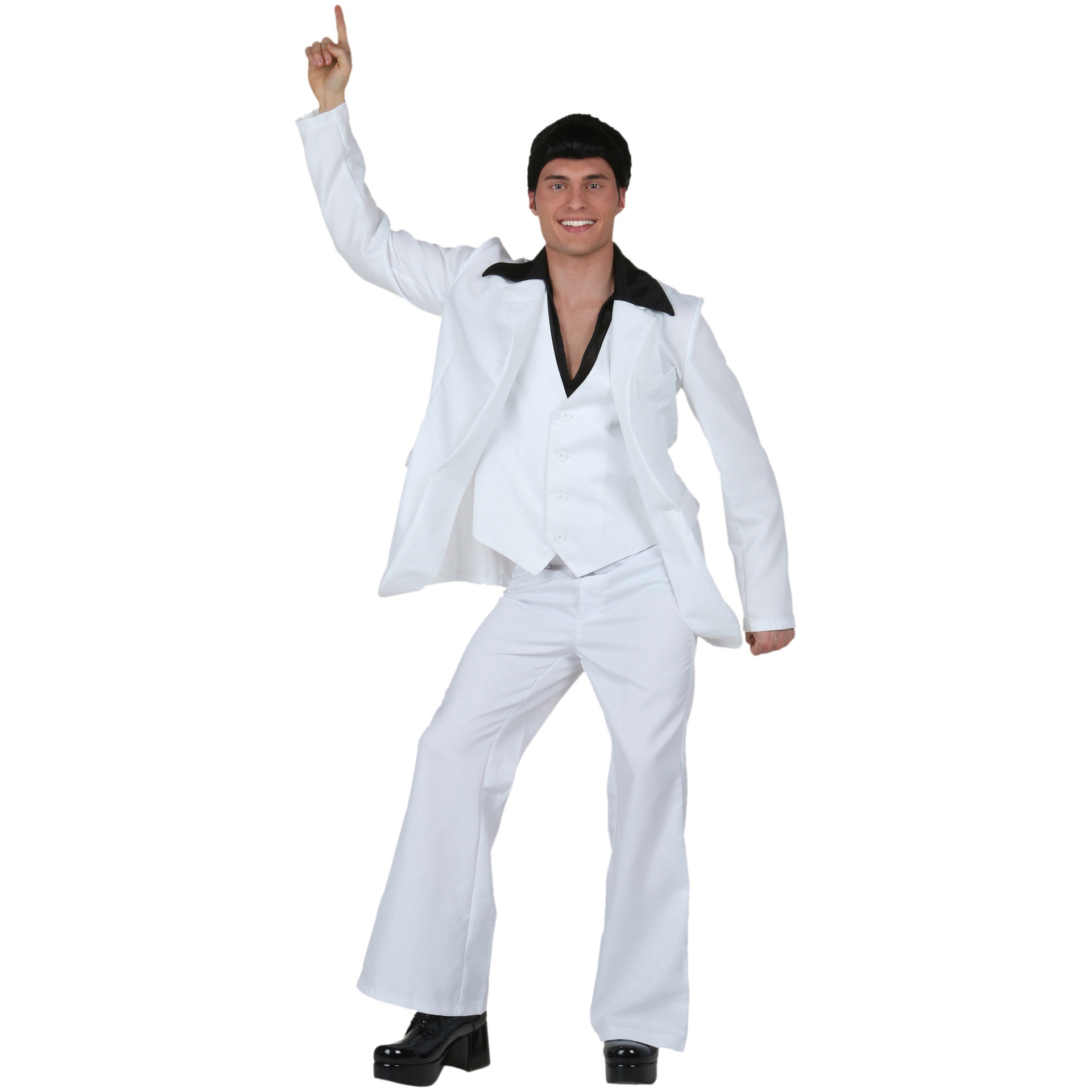 白色男士夜店ds热舞服装 外贸迪斯科舞蹈演出服装 游戏制服套装
