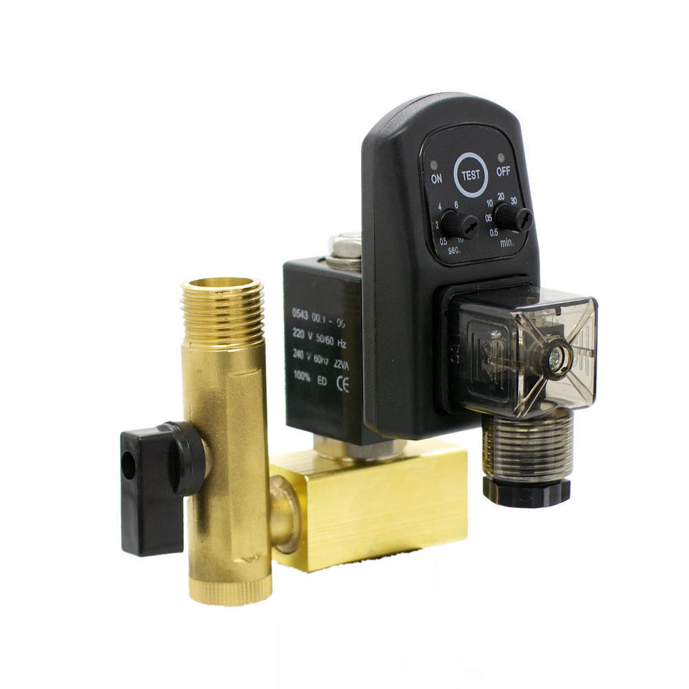 广州越高阀门供应电子定时排水电磁阀 黄铜 分体式 电磁阀厂