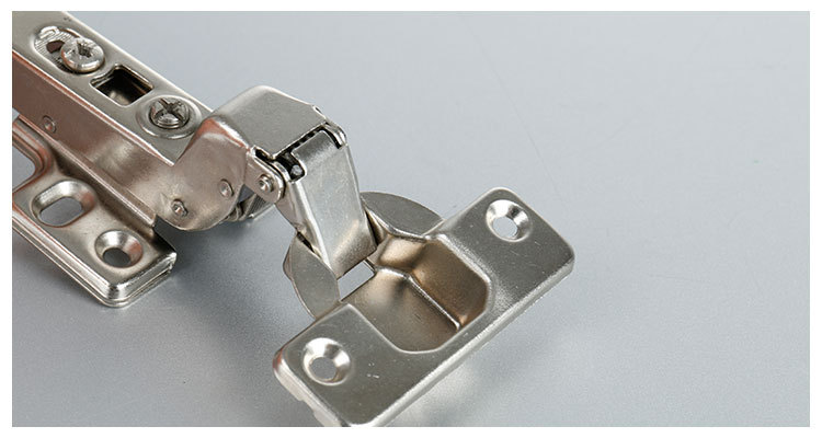 批发35mm铰杯铰链 大弯中弯直臂固定式底座 液压静音阻尼缓冲合页