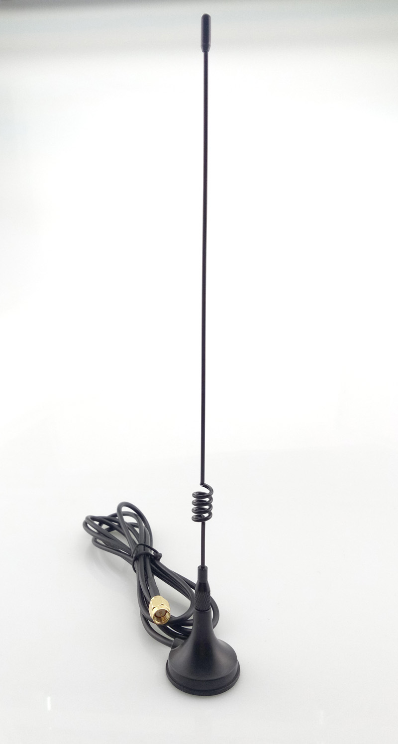 wifi磁盘天线2.4g分体式延长馈线小吸盘天线sma螺旋杆弹簧天线