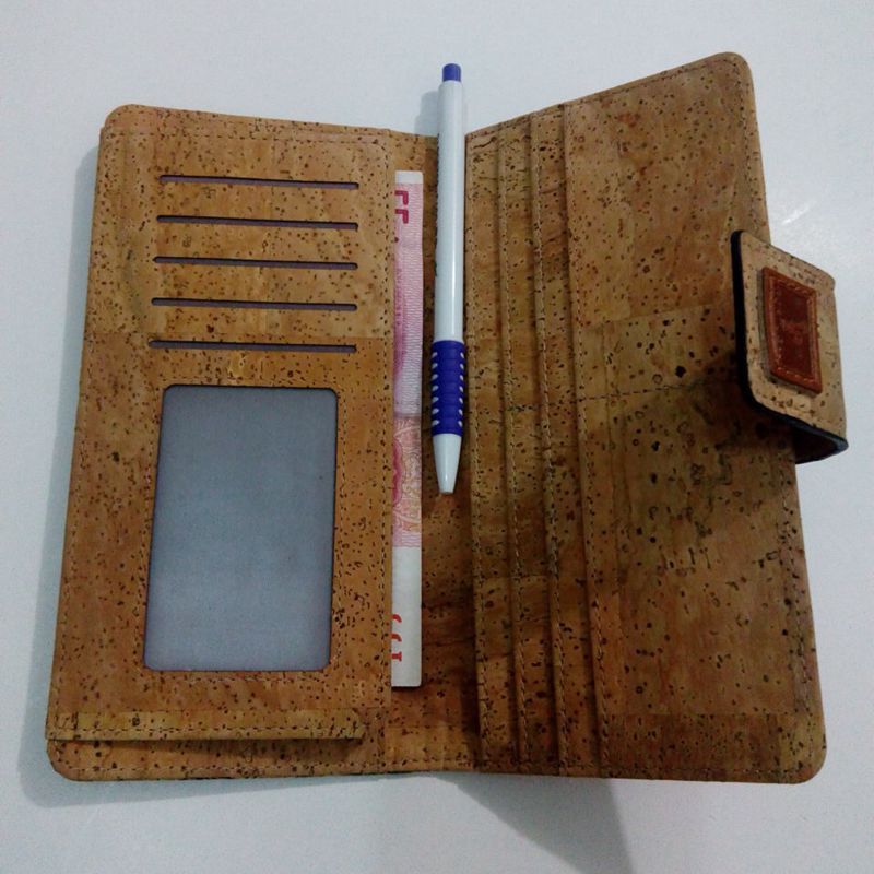 欧美外贸新款木纹pu拼接女士长款三折钱包票夹厂家直销