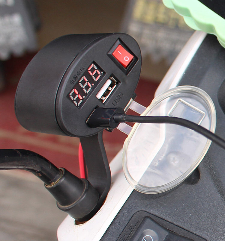 18w摩托车车载usb手机充电器pd快充 电动车充手机防水车充改装