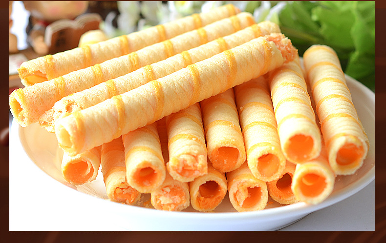 印尼进口 丽芝士奶酪夹心蛋卷饼干休闲零食品批发60g*24盒/箱