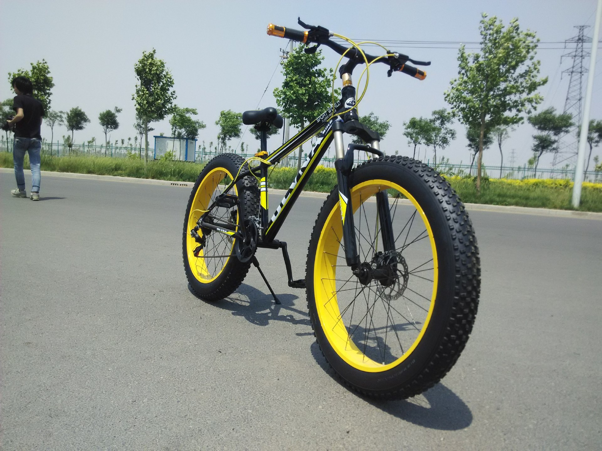 0宽大粗轮胎禧玛诺变速减震山地自行车沙滩车zxc