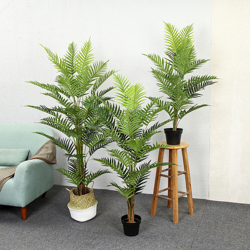 北欧风格散尾葵夏威夷竹室内盆栽仿真植物绿植居家客厅落地装饰景