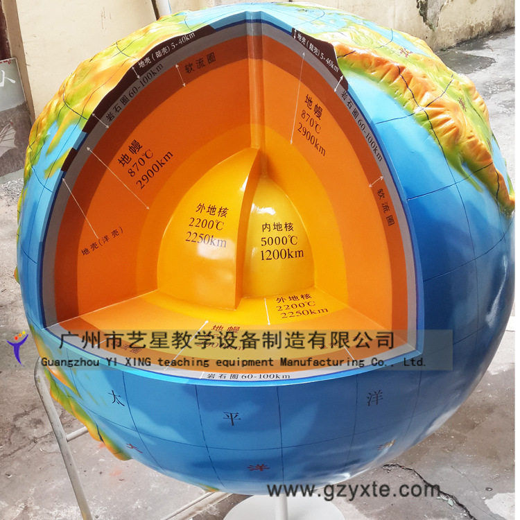 直径1米地球内部构造仪模型地理园教学模型地震科普展品可定制