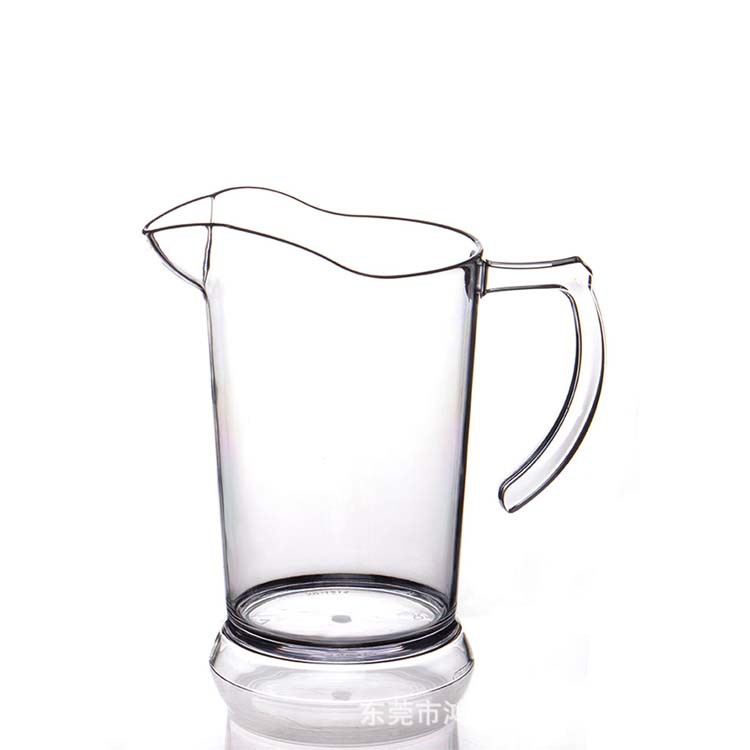 1.5l塑料啤酒壶as透明蓝色酒壶塑料扎壶带手柄德国扎啤壶1500ml