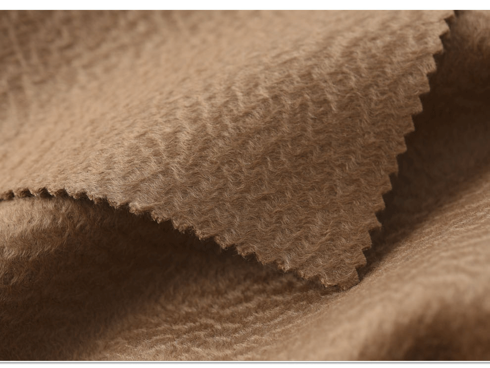 厂家直销 双面驼绒水波纹面料 驼绒大衣布料 可定做