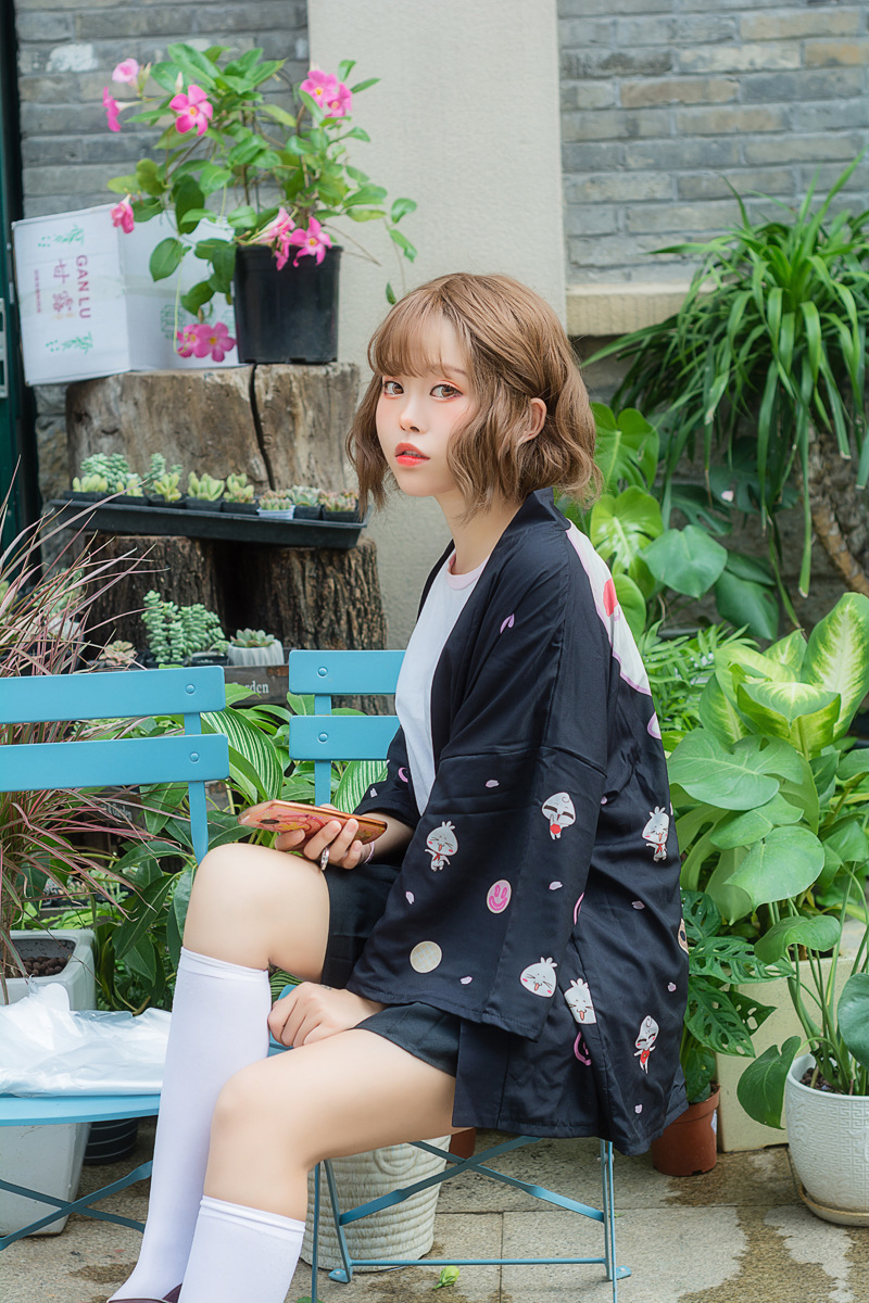 动漫浴衣外套日系振袖和服和风羽织外套雪纺披风衣服定制防晒衫