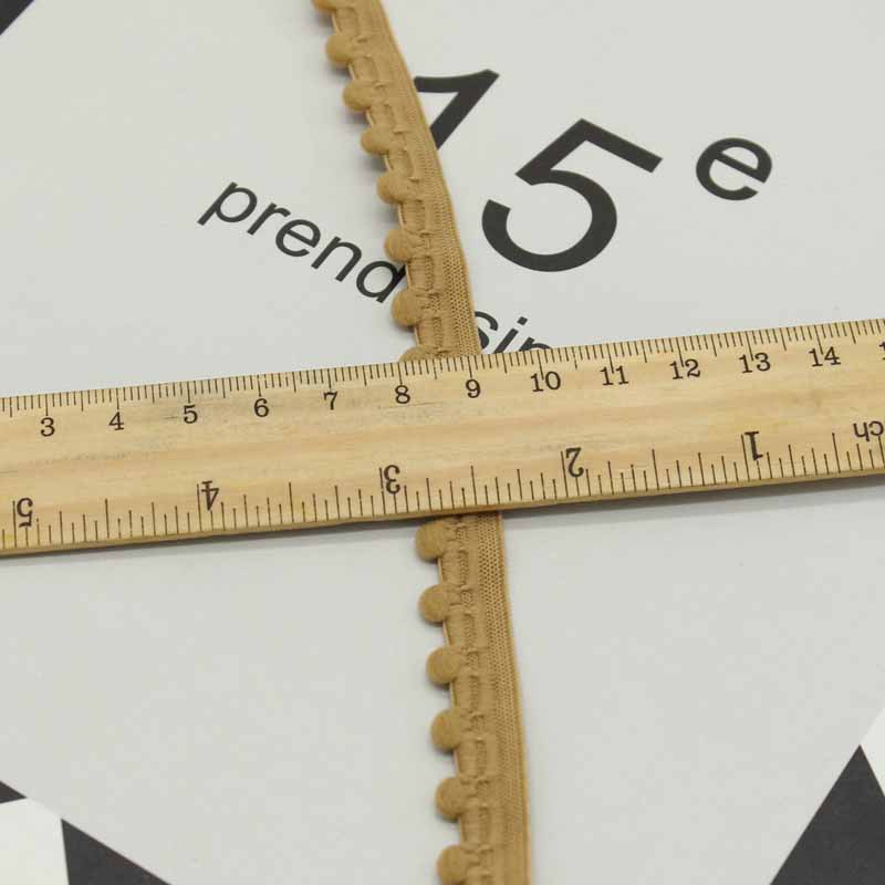 现货 高弹12mm小牙边锦纶小绒毛球花边35色diy服装家纺辅料环保