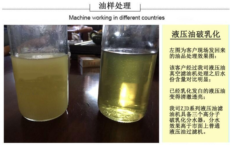 1%油中含气量100ppm油中含水量nas 6~8(nas1638级)清洁度处理后油指标